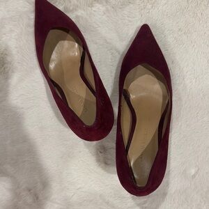 Banana Republic Red Heels Elegant Suede Design